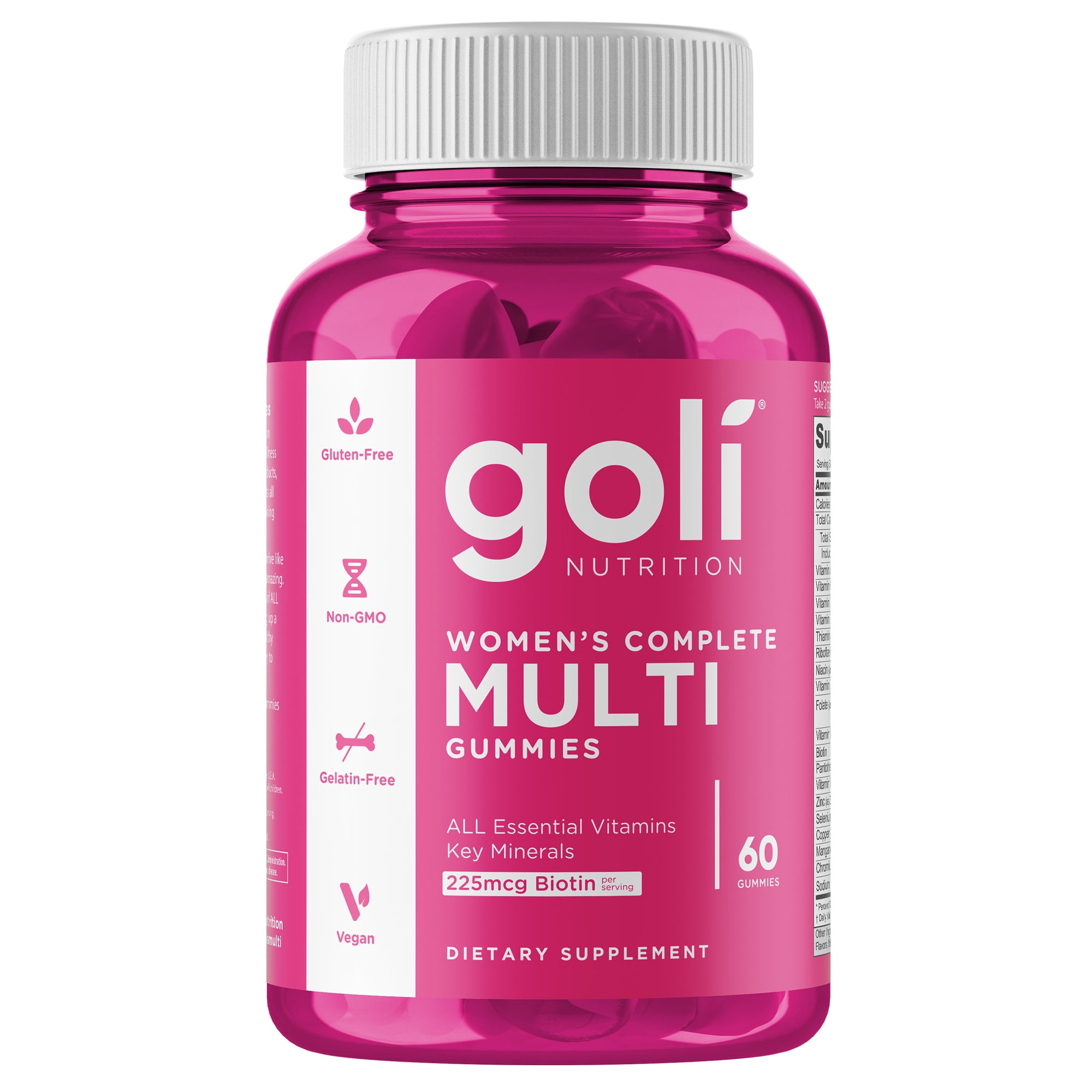 Goli Women's Complete Multivitamin Vegan Gummies, 60 Count
