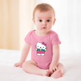 Cartoon Baby Boys Girls Hello Kitty Pink Short Sleeves Onesie Bodysuits