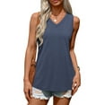 thumbnail image 2 of MOSHU 3 Pack Tank Tops for Women V Neck Sleeveless Women Shirts Flowy Loose Fit Tops Summer Outfits, 2 of 8