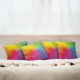 thumbnail image 3 of Ambesonne Rainbow Throw Pillow Cover 4 Pack, Vibrant Radiant Colors, 20", Multicolor, 3 of 6