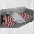 thumbnail image 6 of Candy Cane Soft Flannel Fleece Throw Blanket, Horizontal Border Design with Abstract Traditional Food Pattern Taste of Xmas, Cozy Plush for Indoor and Outdoor Use, 50" x 70", Red White, by Ambesonne, 6 of 6
