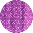 thumbnail image 1 of Ahgly Company Indoor Round Abstract Pink Modern Area Rugs, 4' Round, 1 of 4