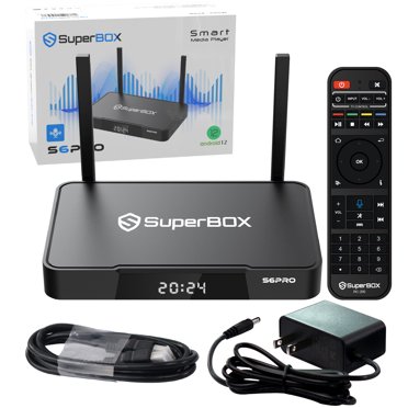 S6 Pro 2025 SuperBox for TV, Wireless Voice Remote Included, 1000M Ethernet Port Fast Speed S6pro Super Box with Voice Remote, 4GB RAM 32GB Storage Easy Setup Guide by Seller