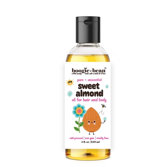 Sweet Almond Oil for Skin,  Pure Sweet Almond Oil for Baby, Kids and Toddler Hair, Baby Oil  and Carrier Oil