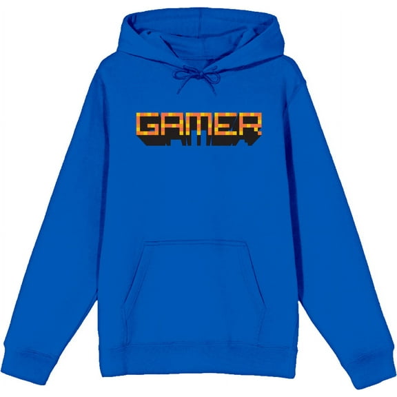 Gamer Adult Blue Long Sleeve Hoodie-XL