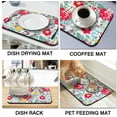 thumbnail image 3 of Coffee Bar Mat Accessories for Countertop Absorbent Anti-Slip Silicone Flower Dish Drying Mats for Kitchen Counter Draining Pad Decor Gift Fit Coffee Maker Coffee Pot Espresso Machine 19x12in, 3 of 6