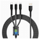 thumbnail image 2 of Cable de carga tres en uno de 100 W - Diseño trenzado, carga rápida, para dispositivos móviles, 2 of 8