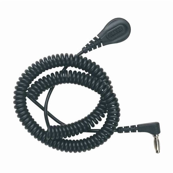 Desco Ground Cord, Right Angle, Banana, 6Ft 91095