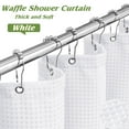 thumbnail image 3 of Inosoo Thick Waffle Weave Shower Curtain, 256 GSM Luxury Hotel Fabric Shower Curtains for Bathroom, 72"x 72"Heavy Duty Cloth Bath Curtain, White, 3 of 13