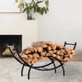 thumbnail image 1 of MF Studio 40 Inches Steel Firewood Log Storage Rack, Heavy Duty Large Oval Firewood Log Holder, 1 of 5