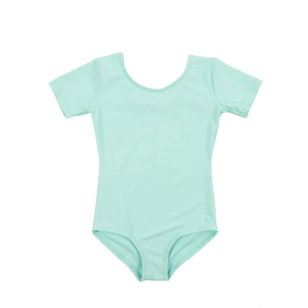 Leveret Girls Leotard Basic Short Sleeve Ballet Dance Leotard Kids