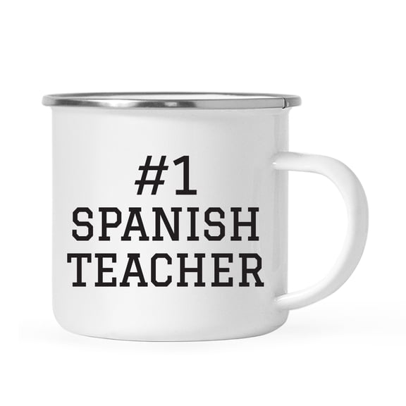 Koyal Wholesale Stainless Steel Campfire Coffee Mug, #1 Spanish Teacher, 1-Pack