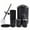 Black, variant on Cerbior 6 Plastic Bathroom Linen & Accessory Set, Black