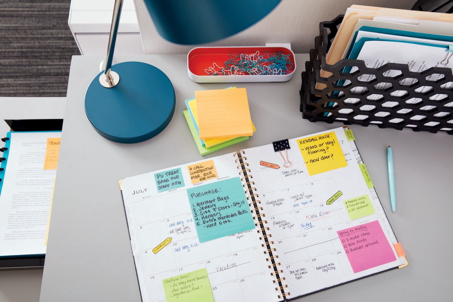 Feuillets WMRRP654-14AU-C Post-it®, collection Jaipur, 3 po x 3 po, 100 feuillets/bloc, 14 blocs/paquet