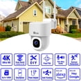 thumbnail image 2 of Elder 4K Security Camera PTZ WiFi Outdoor x2 Pack 64GB Semi Wireless, AI-Powered Detection DIY Smart Home, Spotlight Deterrence & Color Night Vision, Works with Hey Google & Alexa, 2 of 13