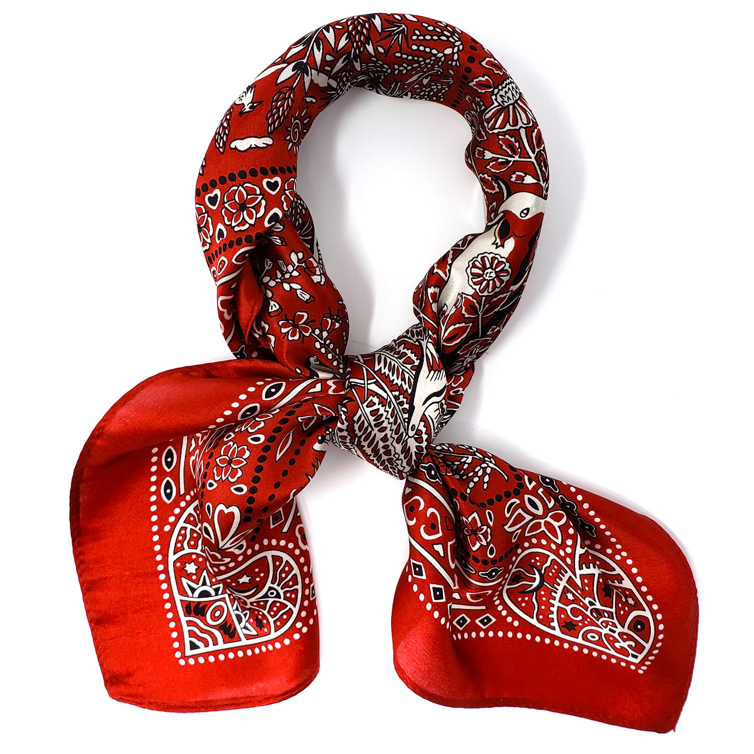 Large Square Silk Scarf Winter Accessories Lotus/ Bandana/ 100% Silk Neckerchief/ Headscarf/ Autumn