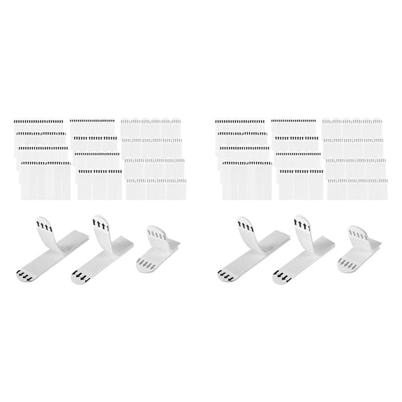 72 Pairs(144Pcs) Picture Hanging Strips, 3 Sizes Picture Hangers Heavy Duty Easy Hanging Adhesive for Frame and Wall Art