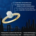 thumbnail image 2 of Gem Stone King 14K Two Tone Gold Simulated White Opal and Lab Grown Diamond Engagement Ring for Women | 1.16 Cttw | Oval Cabochon 8X6MM | Gemstone October Birthstone | Size 7, 2 of 6