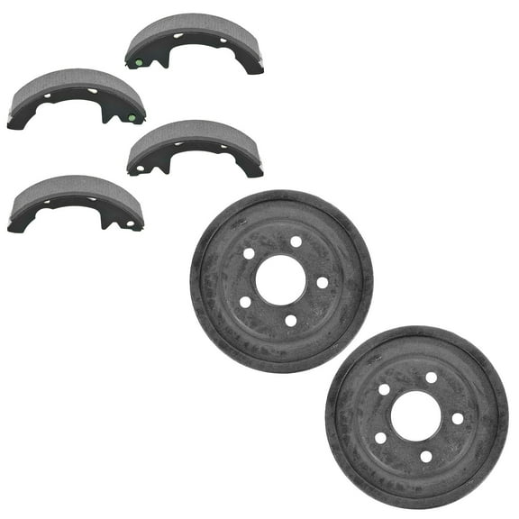 Brake Drum & Shoe Set Rear Sedan Pair for 92-00 Ford Taurus Mercury Sable