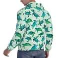 thumbnail image 6 of Naloa Green Sea Turtle Men's Casual Hooded Collar Drawstring Hoodies Pullover Sweatshirts Casual Long Sleeve Shirts-Medium, 6 of 7