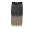 thumbnail image 1 of yeacher 23.6-Inch Seamless Straight Hair Extensions with 5 Clips, 60cm Matte High-Temperature Fiber for Natural Look and Comfortable Fit, 1 of 6