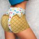 thumbnail image 4 of Fotbe White Ice Cream Shorts Sin Costuras – Shorts Deportivos de Cintura Alta para Mujer, Elásticos para Gimnasio, Yoga, Running o Ciclismo-Large, 4 of 8