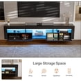 thumbnail image 6 of ARICOEASY LED Floating TV Stand with Storage & Doors for up to 85 inch TVs for Living Room and Home Office, Black, 6 of 7