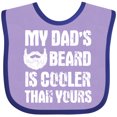 thumbnail image 3 of Inktastic My Dad's Beard is Cooler Than Yours in White Boys Baby Bib, 3 of 4