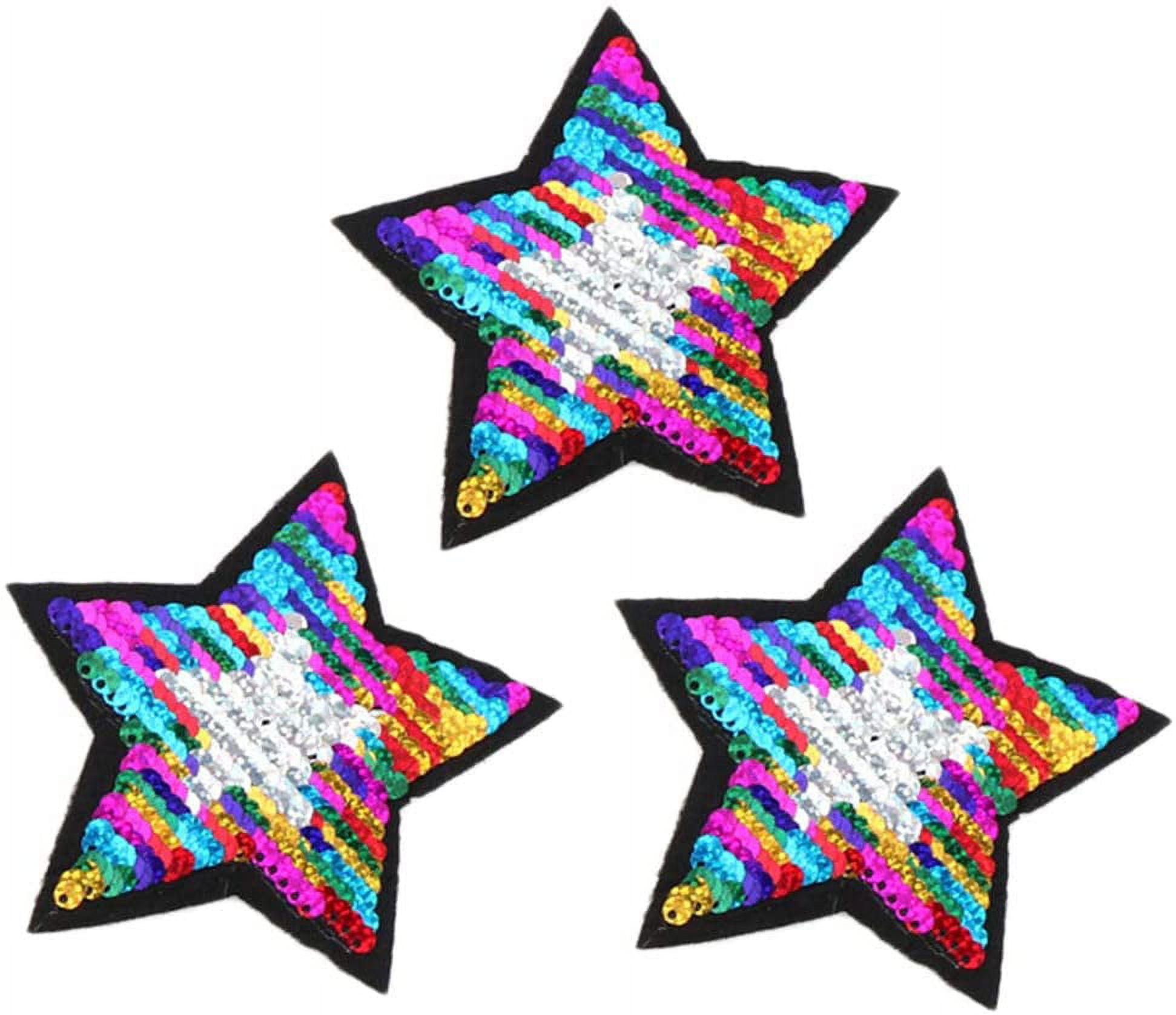 Sequined Star Patches For Men Sequined Sew On Star Stickers - Temu