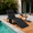 Black, variant on Pirecart 5-Position Adjustable Lounge Chair, Padded Folding Tanning Bed Chaise Lounge Chair, with Pillow, Side Pocket, Carrying Handle, Black