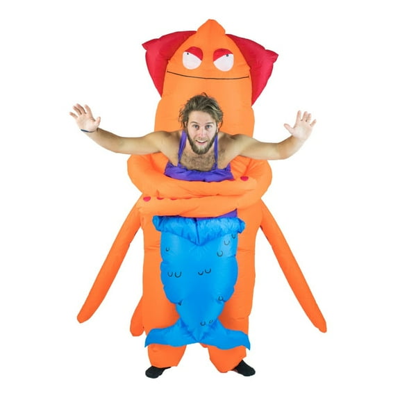 Scary Squid Mermaid Monster Inflatable Costume for Adults (One Size)