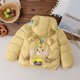 thumbnail image 5 of Chaqueta de plumón con estampado de osito de peluche para niños y niñas, otoño e invierno, para bebés y niños pequeños, ligera, de manga larga, con capucha, para exteriores, abrigo de poliéster para n, 5 of 5