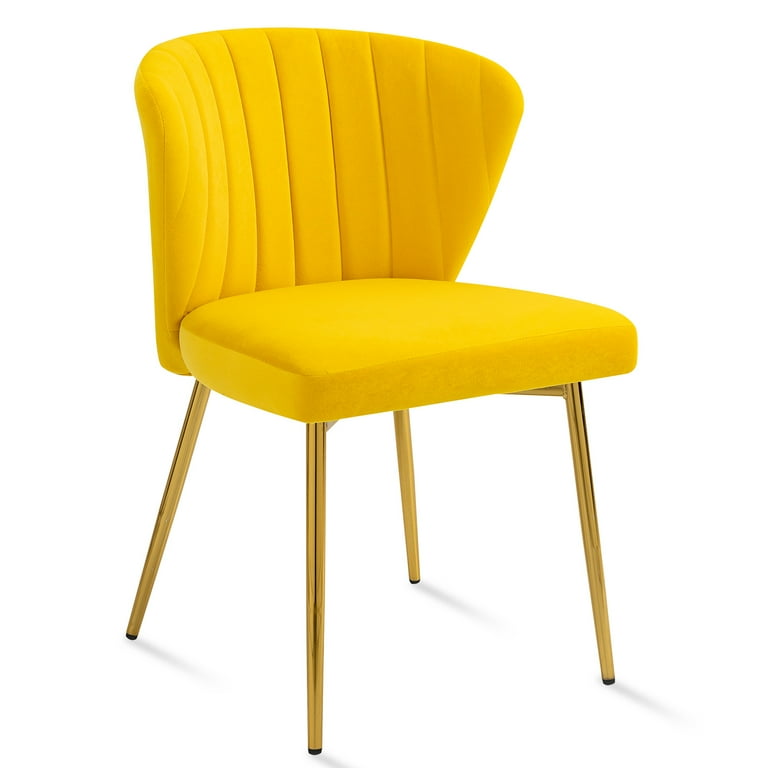 MOJAY Modern Velvet Upholstered Dining Chair with Deep