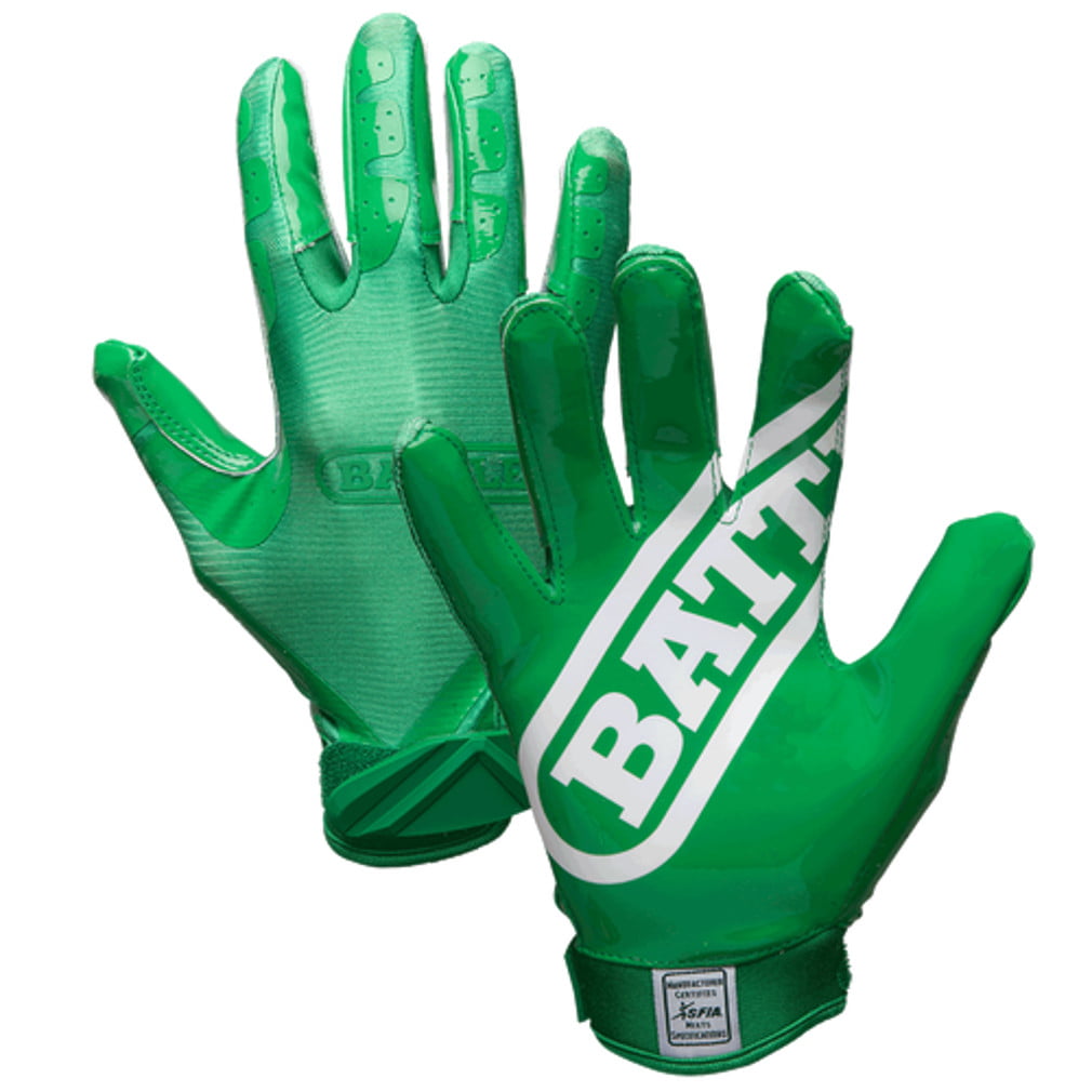 Battle Sports Science Adult DoubleThreat Football Gloves Green/Green