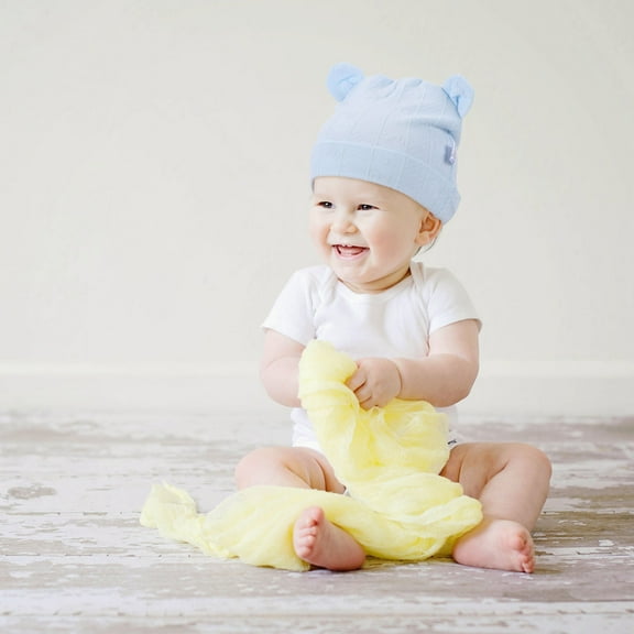 MLINS  Baby Hat Infant Hospital Newborn Cotton Winter Hats for Kids Miss Blue