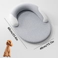 thumbnail image 3 of NovaStitch Cooling Mat for Pets with Raised Edge Pillow, Dog Cat Cooling Bed Pad, Pet Temperature Regulating Mat for Crate Floor - Gray M, 3 of 8