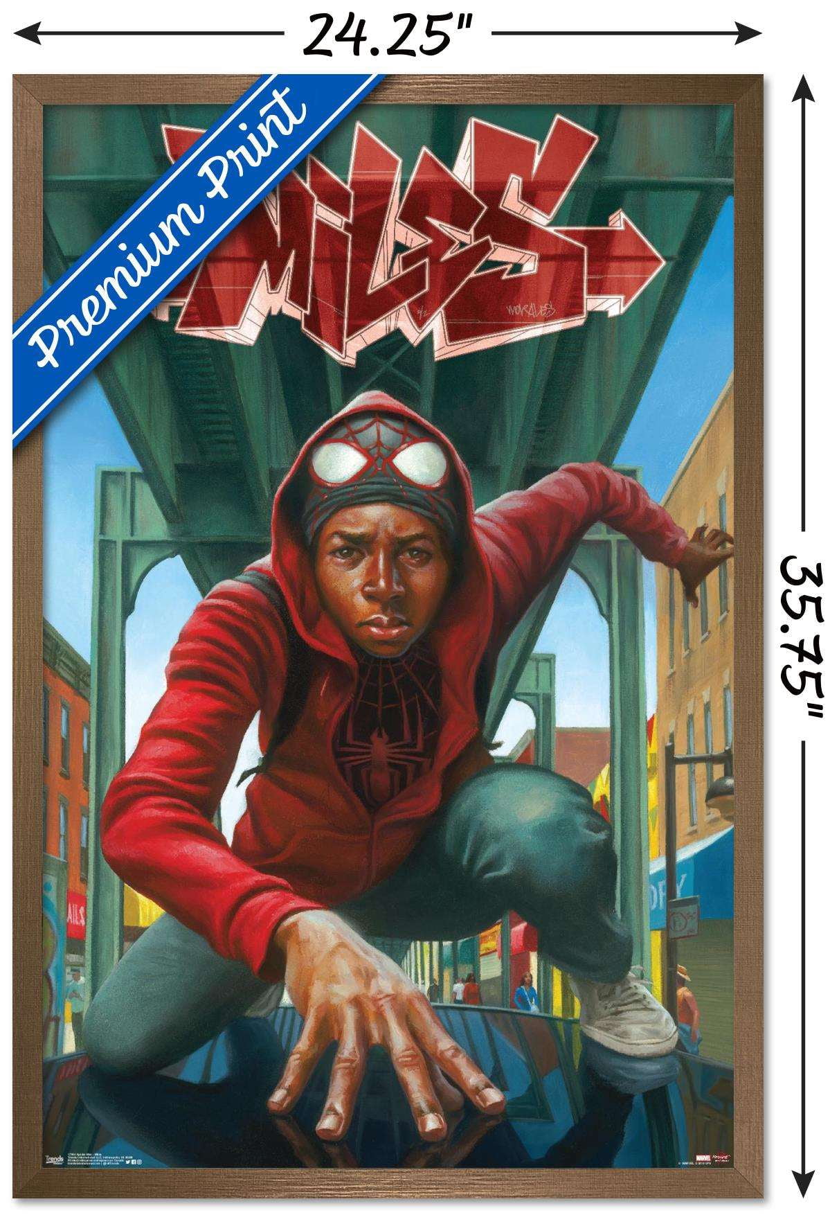 Marvel Comics - Spider-Man - Miles Wall Poster, 22.375" x 34", Framed