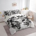 thumbnail image 2 of Manfei Woodland Wolves 7-Piece King Bedding,Ink Wash King Bed in a Bag,White Black,Light Gray Reversible, 2 of 7