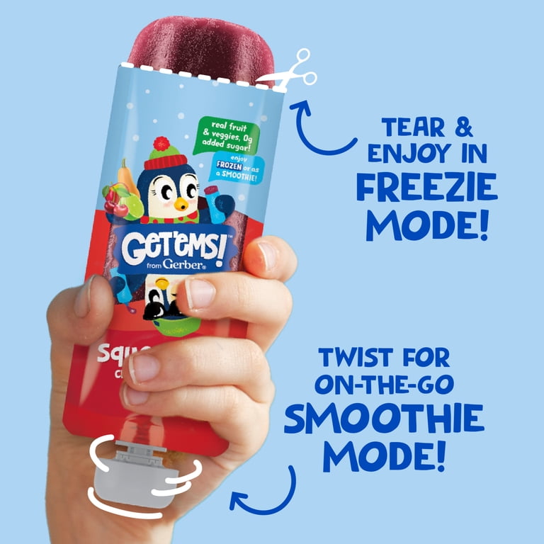 Gerber Get'ems Squeezies, Cherry Limeade Smoothie Pouches