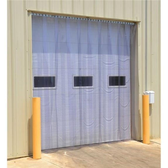 84 x 144 in. Standard Overlap Header Mount Vinyl Strip Door, 0.12 in.