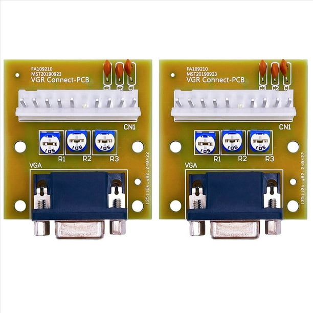 2X Adaptador CGA A VGA o VGA A CGA CGA/VGA VGA/CGA Arcade Monitor Converter Video Converter Board Monitor