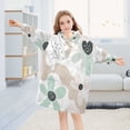 thumbnail image 5 of Floral Seamless Pattern Wearable Blankets Hoodie Oversize Sherpa Wearable Soft Blanket Warm Cozy 3-14 Age, 5 of 7