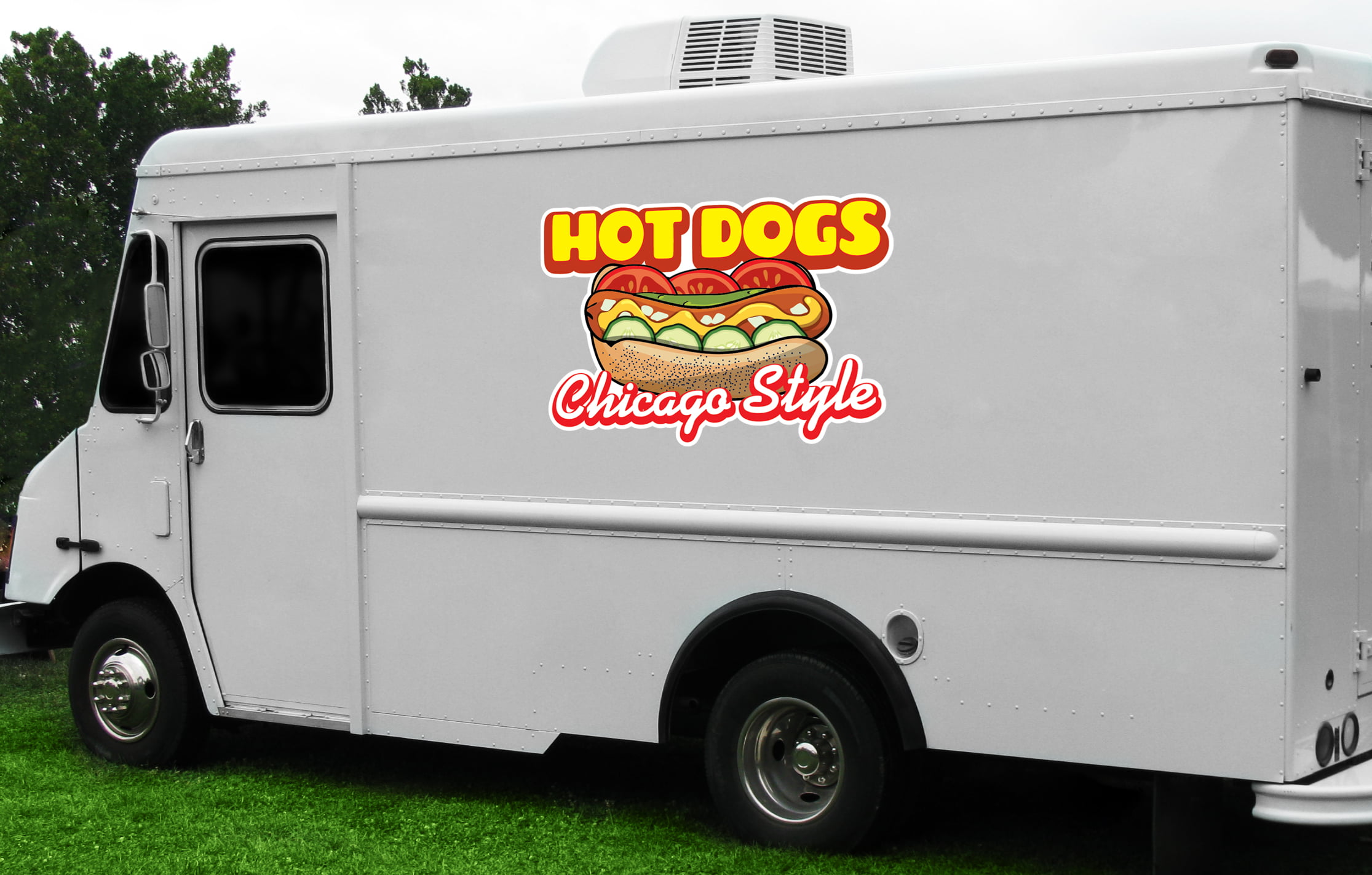Best in Town Hot Dogs DECAL Food Truck Concession Sticker Choose Your Size 