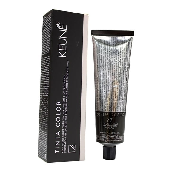 Keune Tinta Color 8.21 Permanent Color Light Pearl ASH Blonde 2 Oz