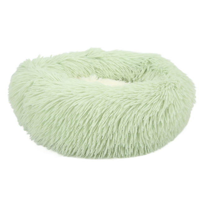 Cama calefactora eléctrica para mascotas, temperatura ajustable, resistente al agua, arena para gatos con calefacción USB para gatos y perros, diámetro 50cm/19,7 pulgadas, aguacate