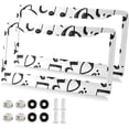 thumbnail image 2 of Coolnut Musical Note License Plate Frames 2pcs, Aluminum Universal Car License Plate Holder with Elliptical Hole for US Vehicles, 12"x 6", 2 of 7