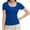Royal blue, variant on Women's Casual Short Sleeve Scoop Neck Summer Tops Ribbed Knit Slim Fit Tee Shirts
