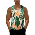 thumbnail image 4 of Camiseta sin mangas de cuello redondo para hombre, informal, a la moda, con estampado, cuello redondo, sin mangas, deportiva, blusa para hombre, 4 of 6