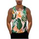 thumbnail image 4 of Camiseta sin mangas de cuello redondo para hombre, informal, a la moda, con estampado, cuello redondo, sin mangas, deportiva, blusa para hombre, 4 of 6