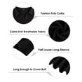 thumbnail image 3 of TIYOMI Plus Size Collared Polo Shirts For Women Black Long Sleeve Tops V Neck Knitting Blouses Collared Work Shirts Office Loose Fit Tunics Fall Winter Pullover XL 14W 16W, 3 of 4
